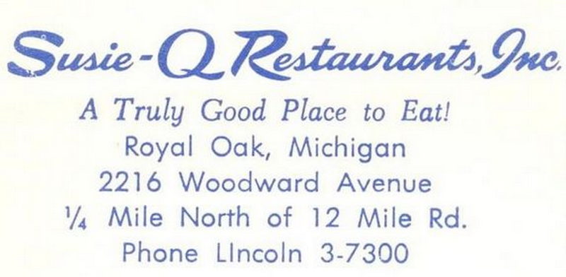 Susie-Q Chick N Chips - Vintage Postcard (newer photo)